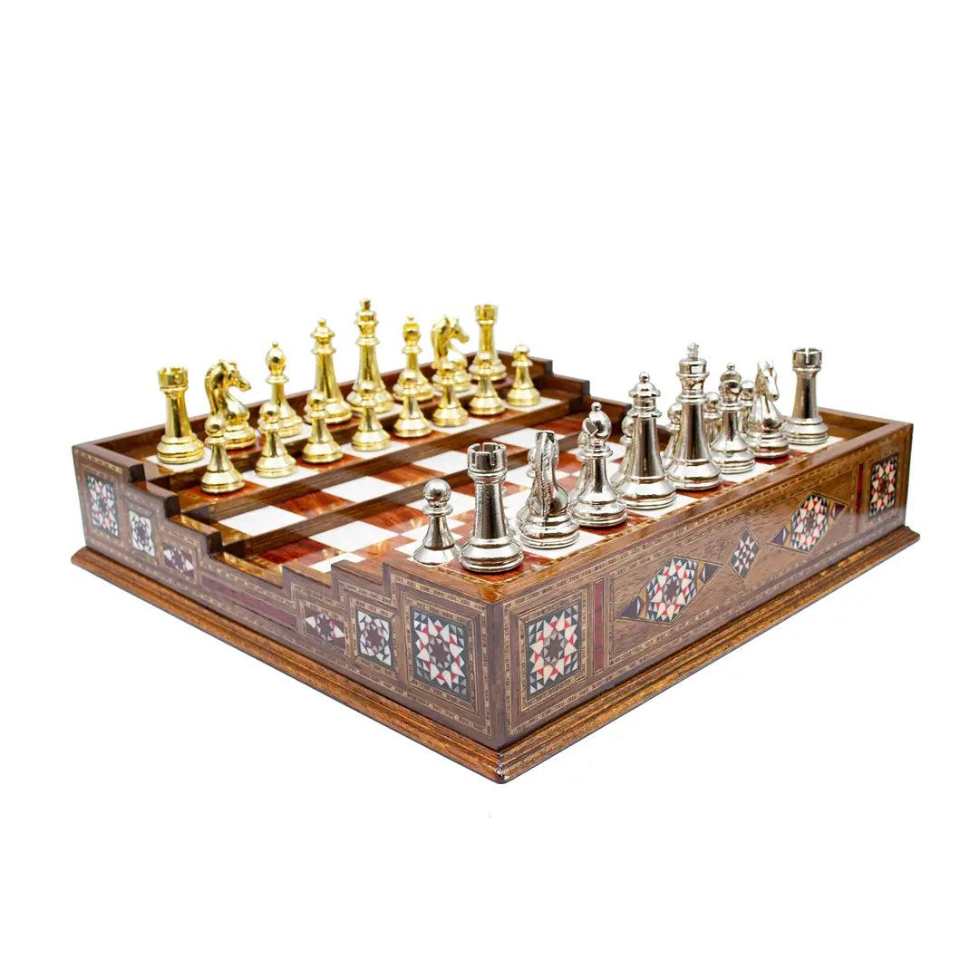 Handcrafted Premium Chess Set from the Arena Series made of walnut wood – Chess studio